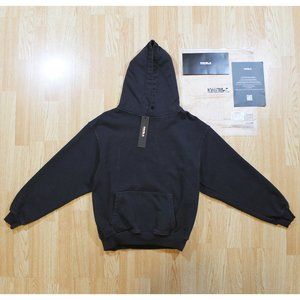 FAVELA Snap Button Hoodie • Vintage Black • Small • Heavyweight 500gsm